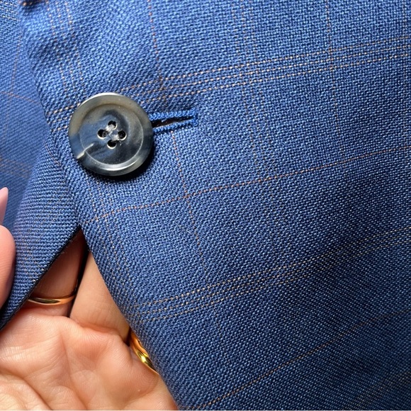 Atelier Torino Vintage Wool Blazer 46L Sportcoat Career Professional Blue - Picture 4 of 12